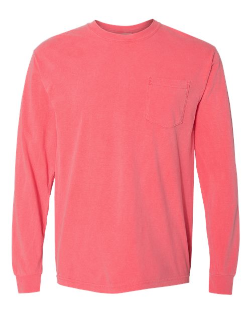 Comfort Colors. Unisex Garment-Dyed Heavyweight Long Sleeve Pocket T-Shirt. 4410