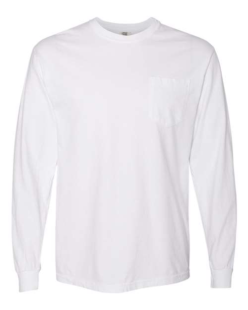 Comfort Colors. Unisex Garment-Dyed Heavyweight Long Sleeve Pocket T-Shirt. 4410