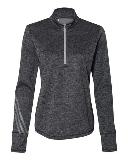 Adidas. Women's Brushed Terry Heathered Quarter-Zip Pullover. A285