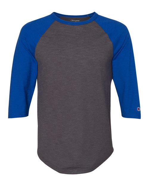 Champion. Premium Fashion Raglan Three-Quarter Sleeve Baseball T-Shirt. CP75