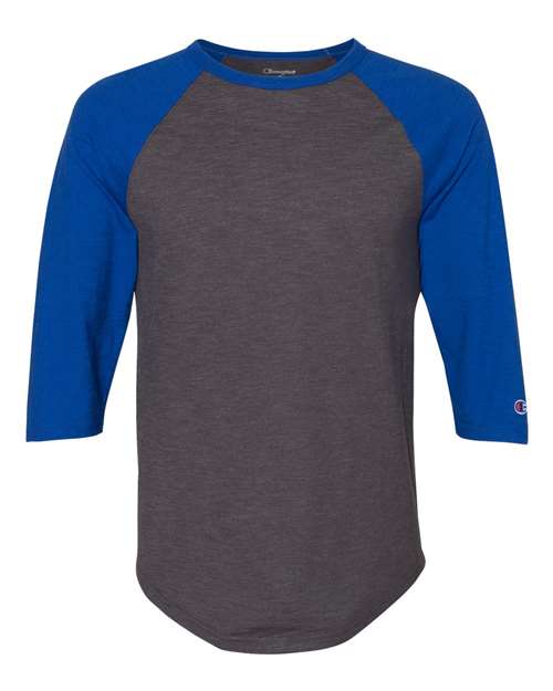 Champion. Premium Fashion Raglan Three-Quarter Sleeve Baseball T-Shirt. CP75