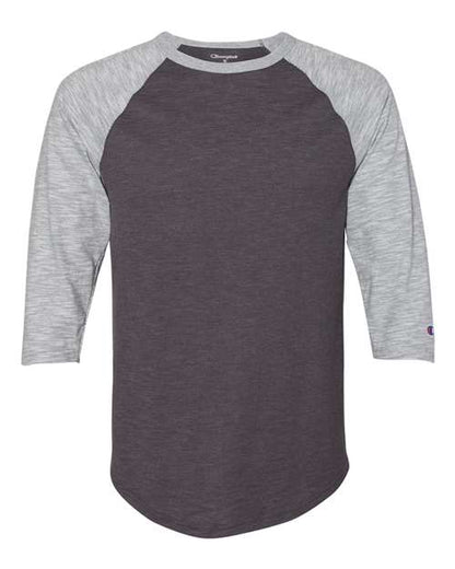 Champion. Premium Fashion Raglan Three-Quarter Sleeve Baseball T-Shirt. CP75