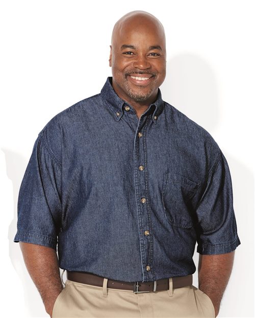 Sierra Pacific. Denim Short Sleeve Shirt Tall Sizes. 6211
