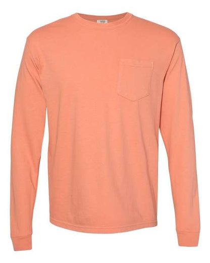 Comfort Colors. Unisex Garment-Dyed Heavyweight Long Sleeve Pocket T-Shirt. 4410