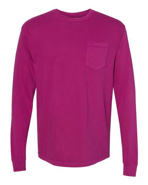 Comfort Colors. Unisex Garment-Dyed Heavyweight Long Sleeve Pocket T-Shirt. 4410
