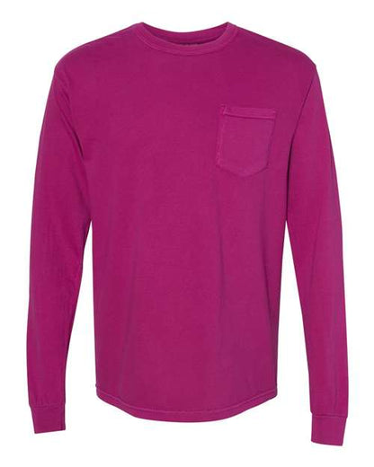 Comfort Colors. Unisex Garment-Dyed Heavyweight Long Sleeve Pocket T-Shirt. 4410