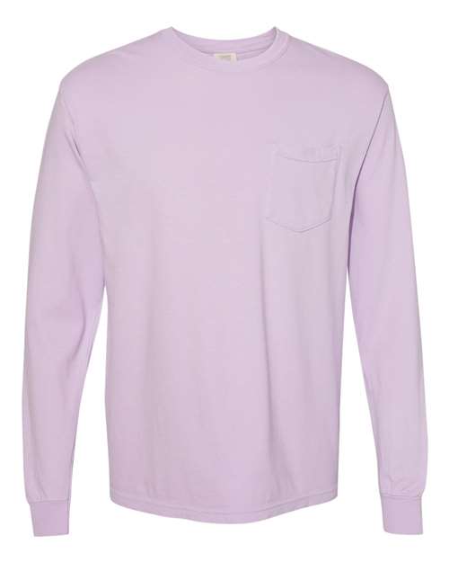 Comfort Colors. Unisex Garment-Dyed Heavyweight Long Sleeve Pocket T-Shirt. 4410