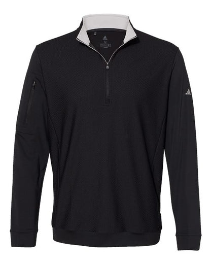 Adidas. Performance Textured Quarter-Zip Pullover. A295