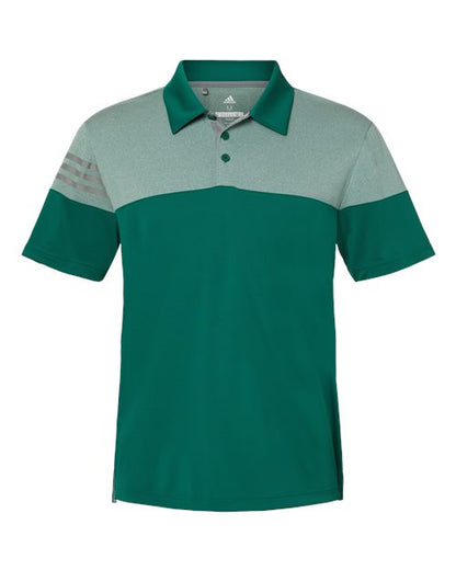 Adidas. Heathered 3-Stripes Colorblocked Polo. A213