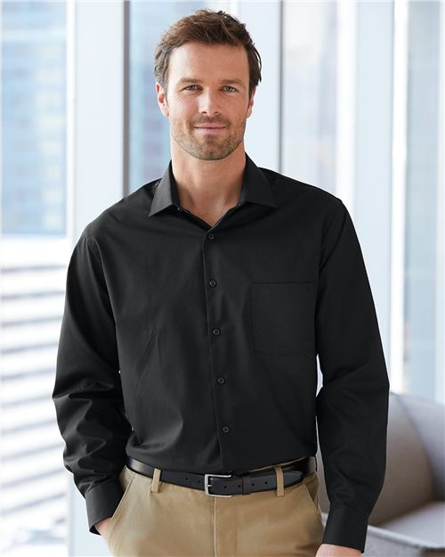 Van Heusen. Broadcloth Point Collar Solid Shirt. 13V5052