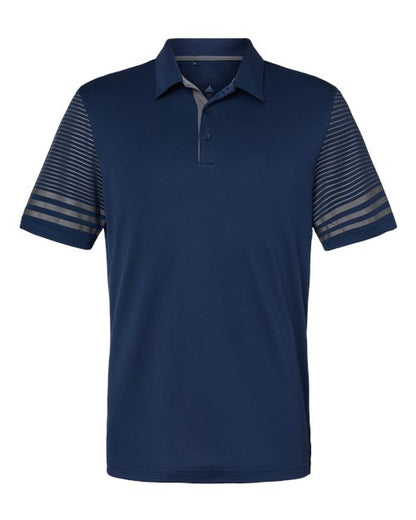 Adidas. Striped Sleeve Polo. A490