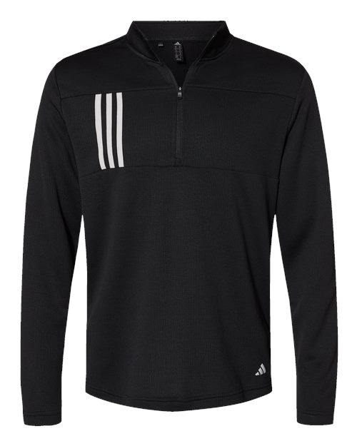 Adidas. 3-Stripes Double Knit Quarter-Zip Pullover. A482
