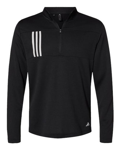 Adidas. 3-Stripes Double Knit Quarter-Zip Pullover. A482