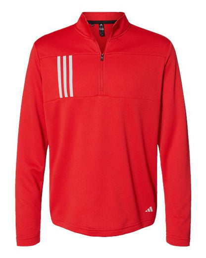 Adidas. 3-Stripes Double Knit Quarter-Zip Pullover. A482