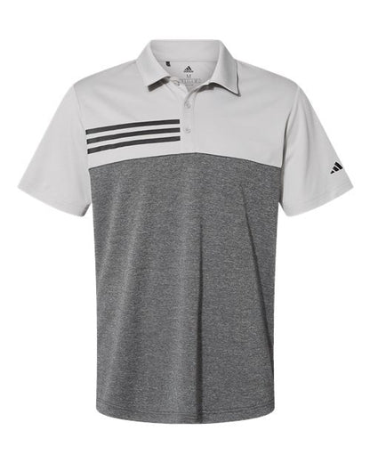 Adidas. Heathered Colorblocked 3-Stripes Polo. A508