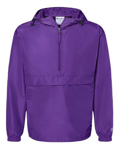Champion. Hooded Packable Quarter-Zip Jacket. CO200