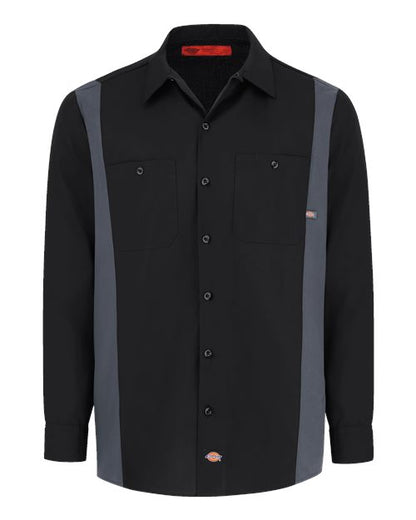 Dickies. Industrial Colorblocked Long Sleeve Shirt - Tall Sizes. 5524T