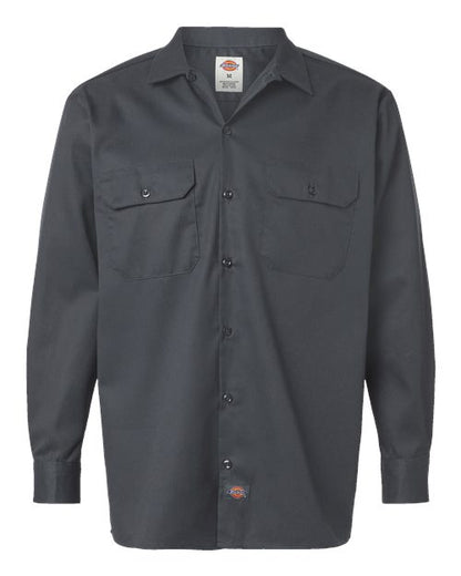 Dickies. Long Sleeve Work Shirt - Tall Sizes. 5574T