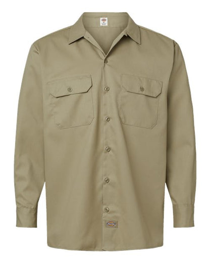 Dickies. Long Sleeve Work Shirt - Tall Sizes. 5574T