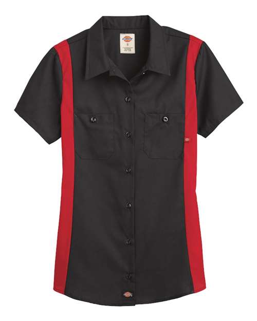 Dickies. Women's Short Sleeve Industrial Colorblocked Shirt. L24S