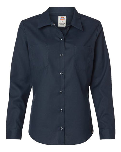 Dickies. Women's Long Sleeve Industrial Work Shirt. L5350