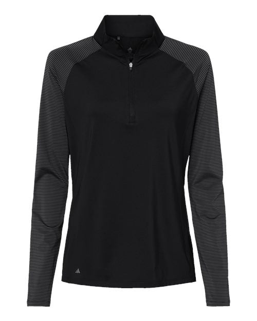 Adidas. Women's Stripe Block Quarter-Zip Pullover. A521