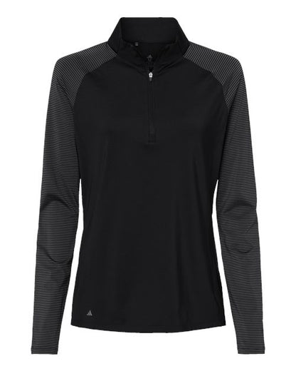 Adidas. Women's Stripe Block Quarter-Zip Pullover. A521