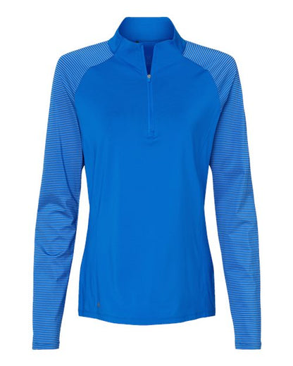 Adidas. Women's Stripe Block Quarter-Zip Pullover. A521
