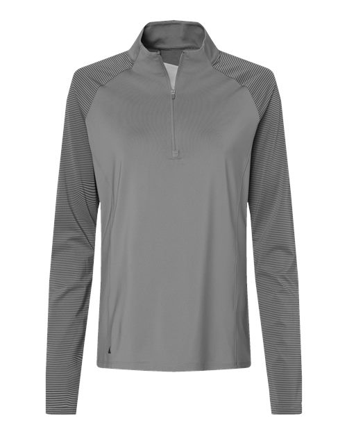 Adidas. Women's Stripe Block Quarter-Zip Pullover. A521