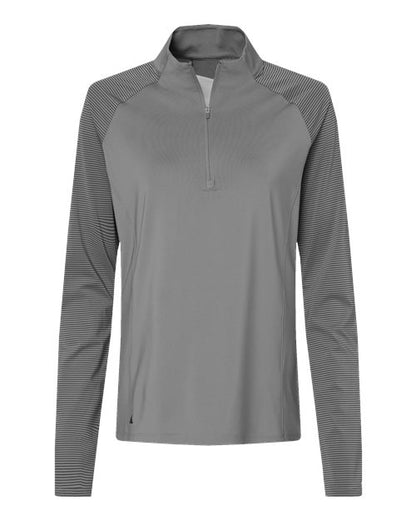Adidas. Women's Stripe Block Quarter-Zip Pullover. A521