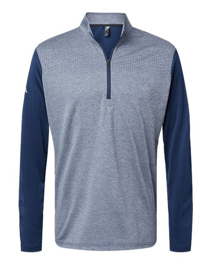 Adidas. Heather Block Print Quarter-Zip Pullover. A522