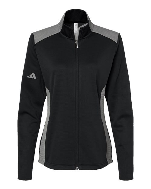 Adidas. Women's Textured Mixed Media Full-Zip Jacket. A529