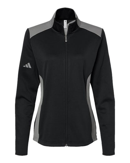 Adidas. Women's Textured Mixed Media Full-Zip Jacket. A529