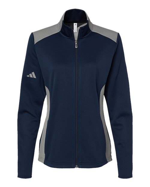 Adidas. Women's Textured Mixed Media Full-Zip Jacket. A529