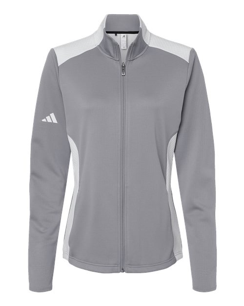 Adidas. Women's Textured Mixed Media Full-Zip Jacket. A529