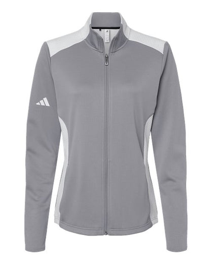 Adidas. Women's Textured Mixed Media Full-Zip Jacket. A529