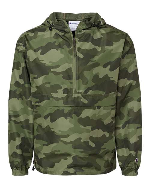 Champion. Hooded Packable Quarter-Zip Jacket. CO200