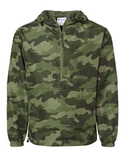 Champion. Hooded Packable Quarter-Zip Jacket. CO200