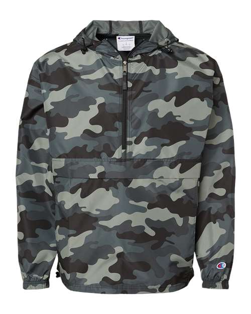 Champion. Hooded Packable Quarter-Zip Jacket. CO200