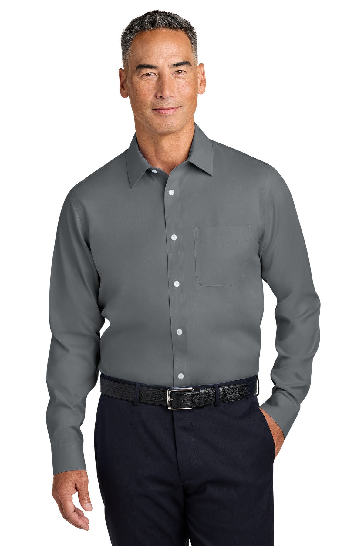 Brooks Brothers Wrinkle-Free Stretch Pinpoint Spread Collar Shirt BB18012