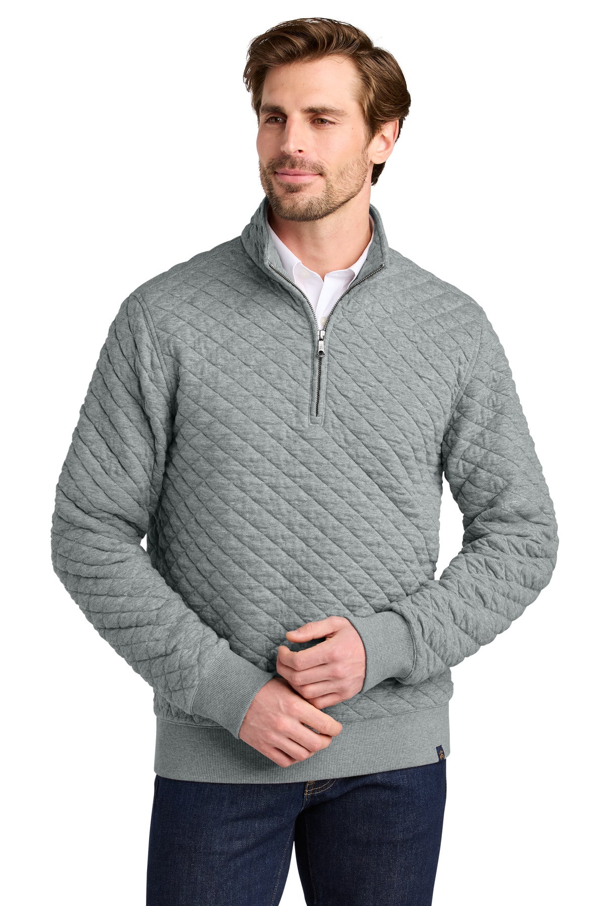 Brooks Brothers Diamond Quilt 1/4-Zip BB18212