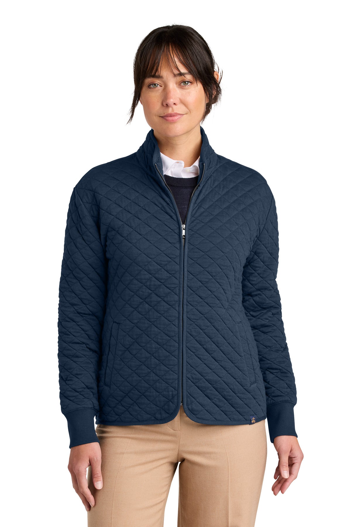 Brooks Brothers Women's Diamond Quilt Full-Zip BB18213