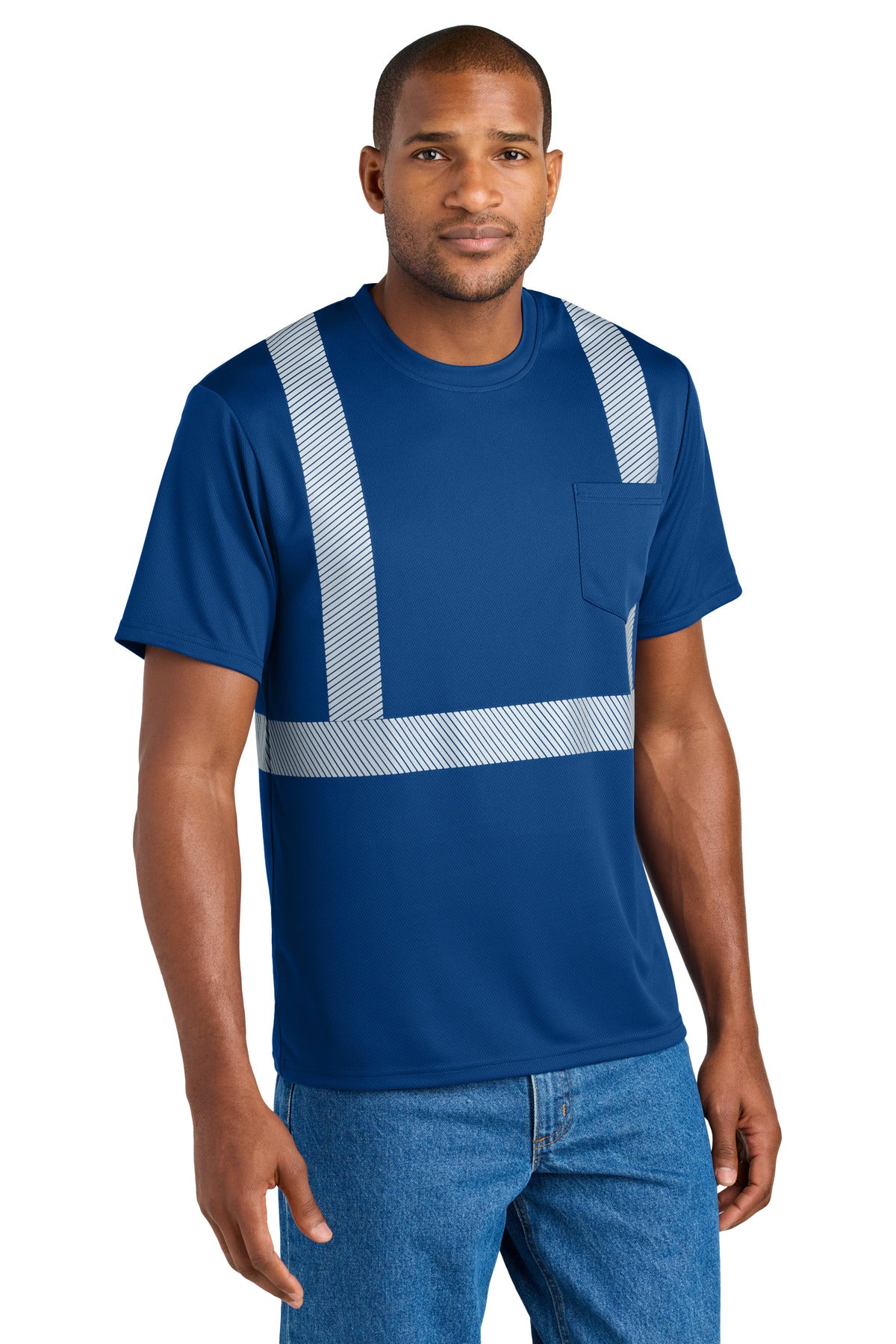 CornerStone Enhanced Visibility Segmented Tape Tee CS206