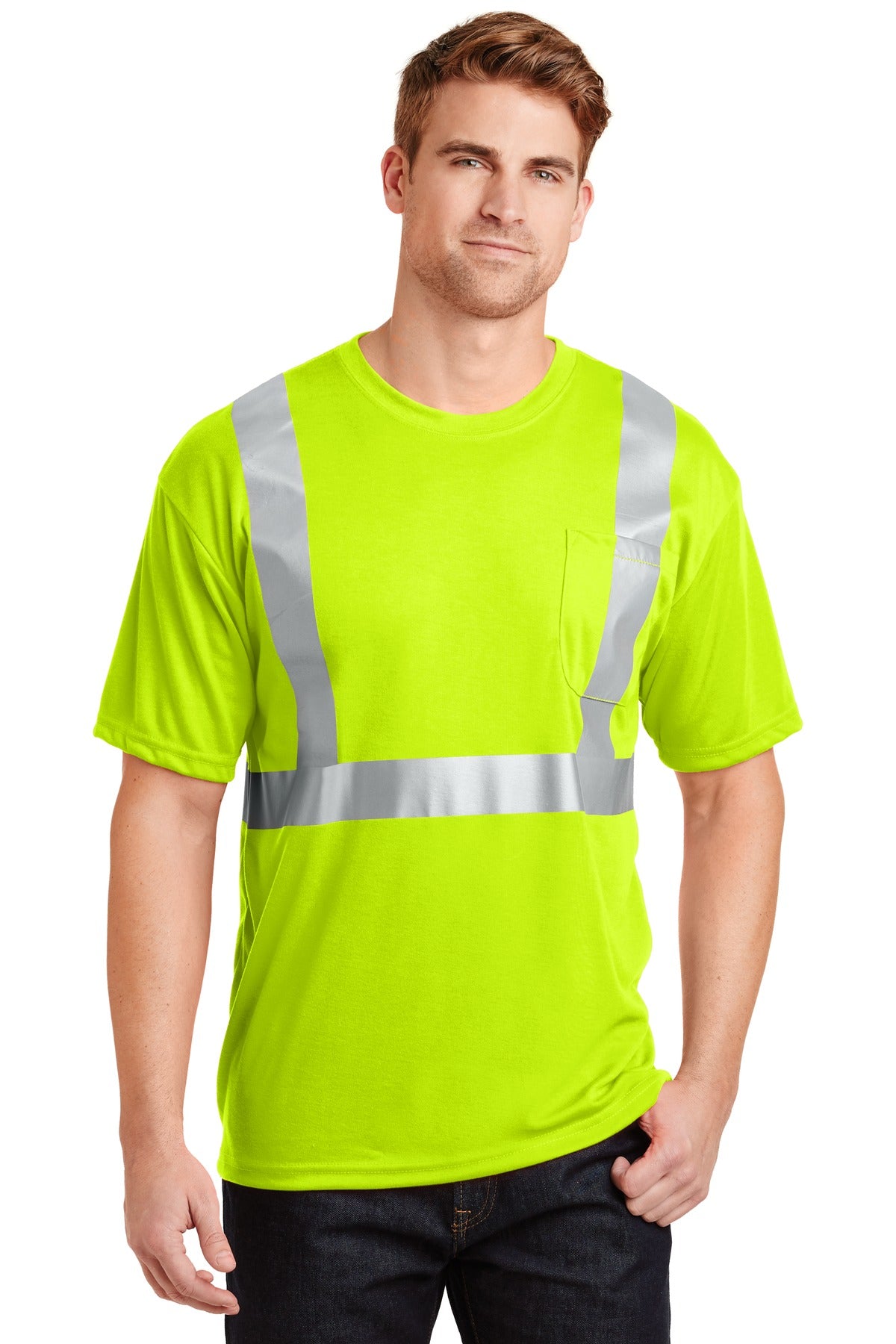 CornerStone - ANSI 107 Class 2 Safety T-Shirt.  CS401