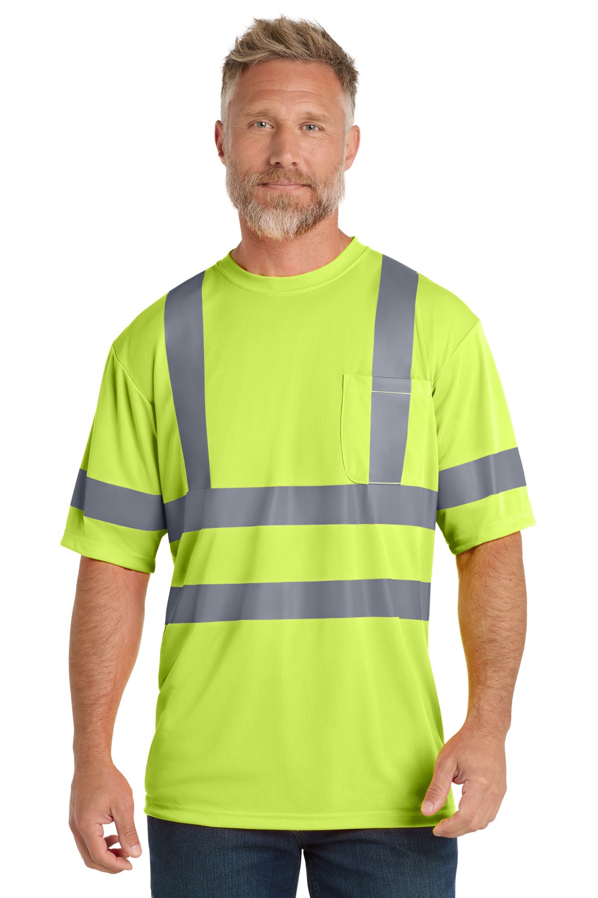 CornerStone - ANSI 107 Class 3 Short Sleeve Snag-Resistant Reflective T-Shirt. CS408