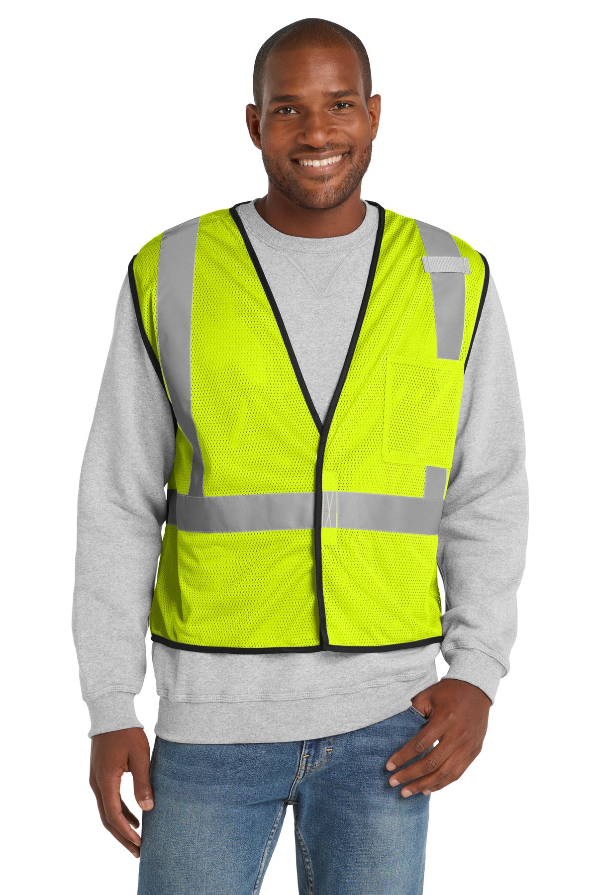 CornerStone  ANSI 107 Class 2 Economy Mesh One-Pocket Vest. CSV100
