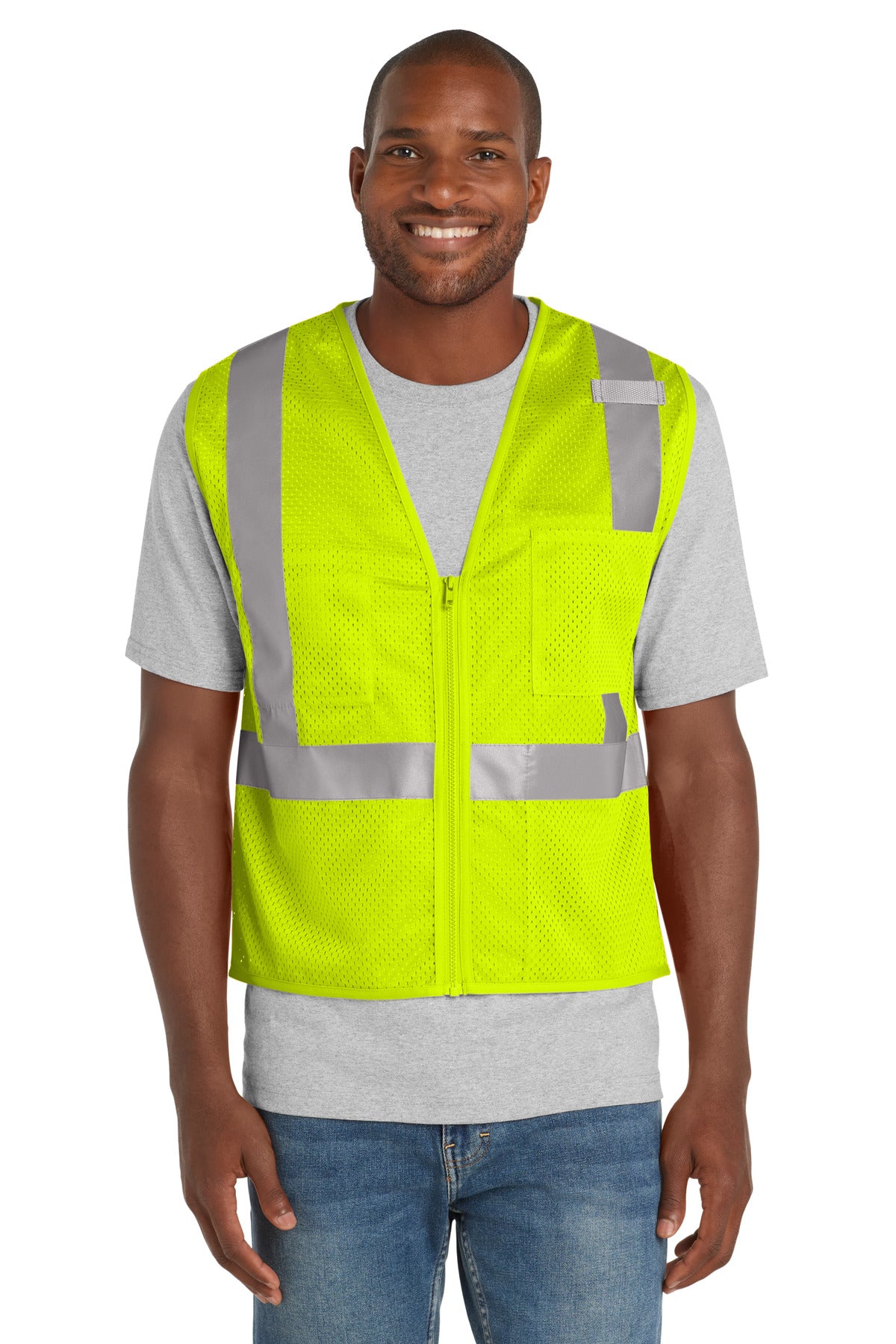 CornerStone  ANSI 107 Class 2 Mesh Zippered Vest. CSV102