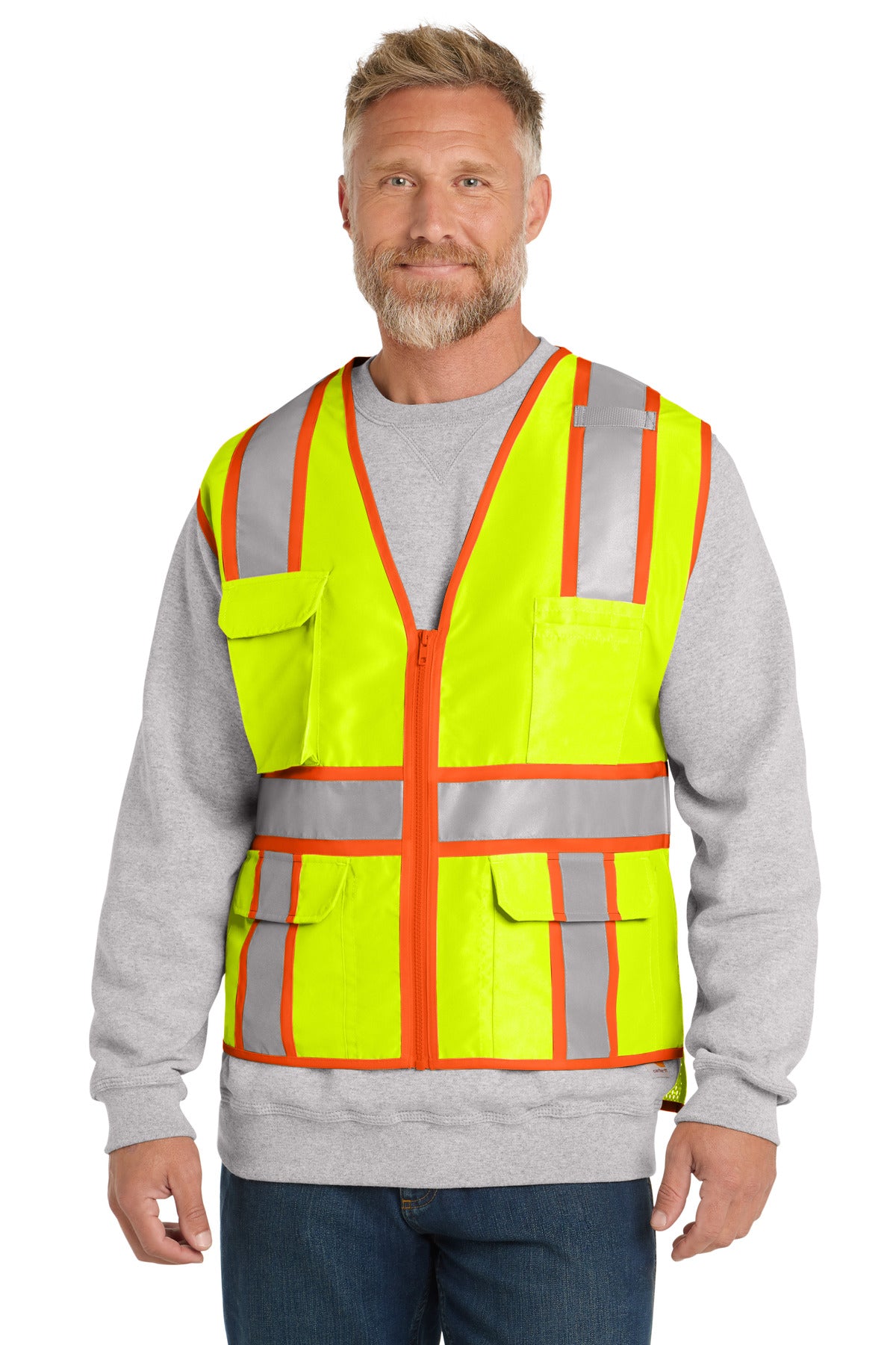 CornerStone  ANSI 107 Class 2 Surveyor Zippered Two-Tone Vest. CSV105