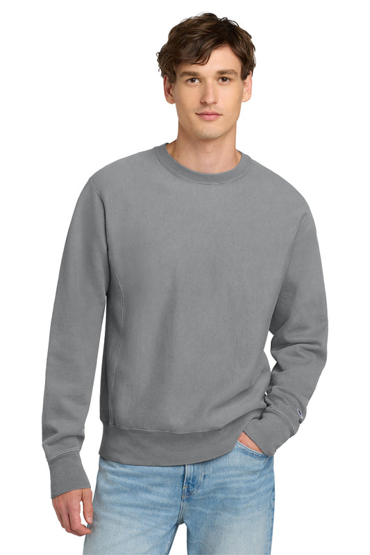 Champion  Reverse Weave  Garment-Dyed Crewneck Sweatshirt. GDS149