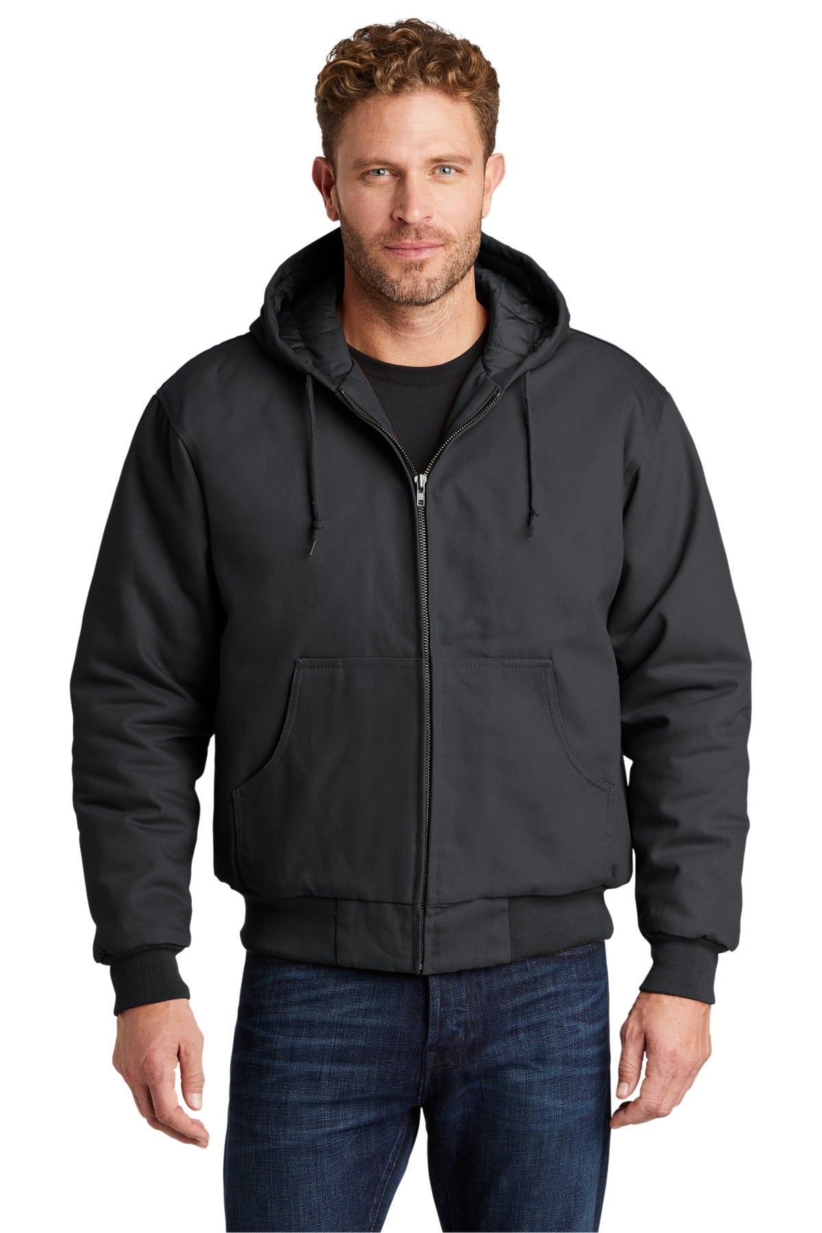 CornerStone - Duck Cloth Hooded Work Jacket.  J763H